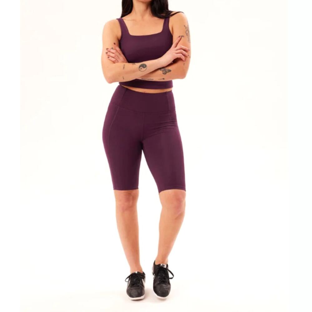NWT Girlfriend Collective Biker Shorts Plum size xs